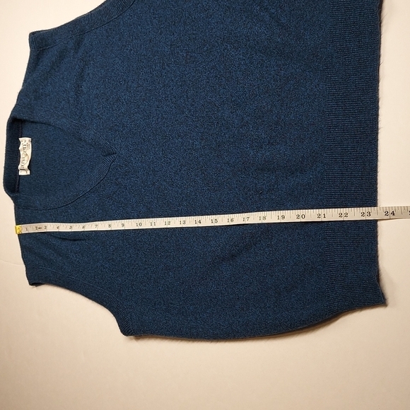 Vintage JANTZEN Navy Blue Acrylic Sweater Vest Size M Made in USA VTG - Picture 4 of 5